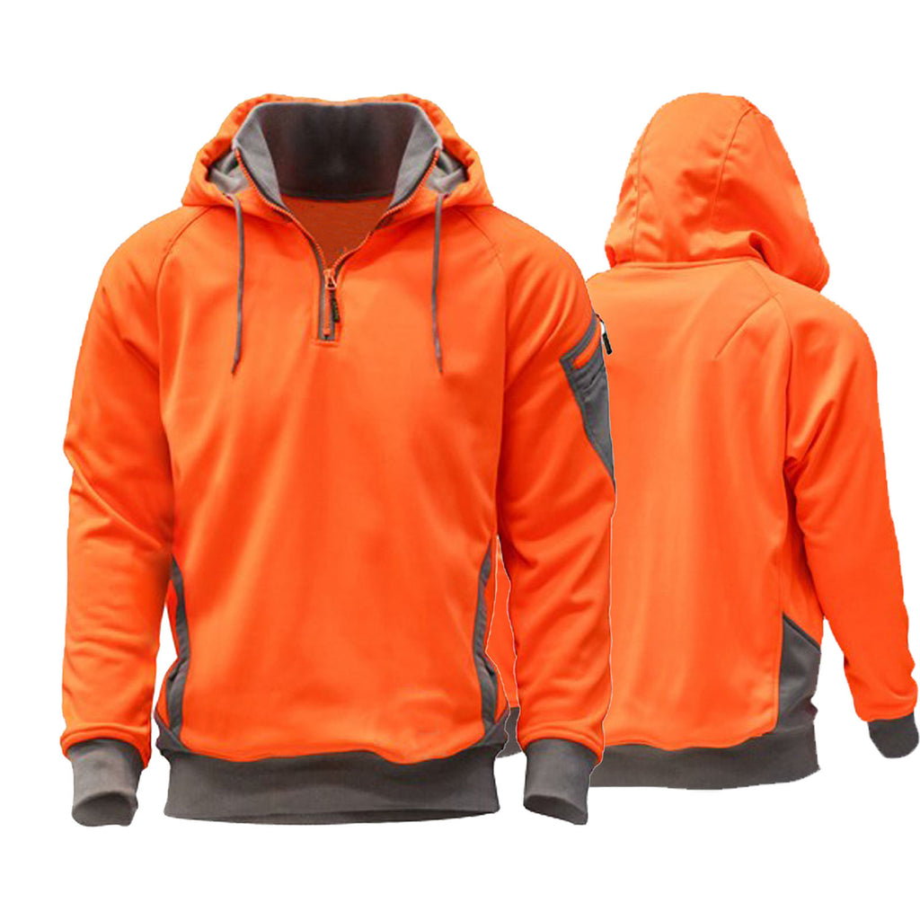 florescent hoodie with built in snood