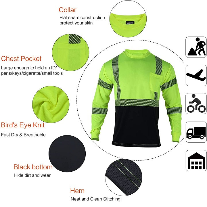 long sleeve HI VIZ T shirt