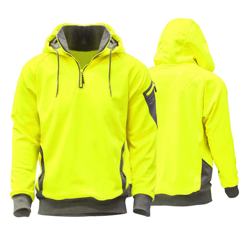 florescent hoodie with built in snood
