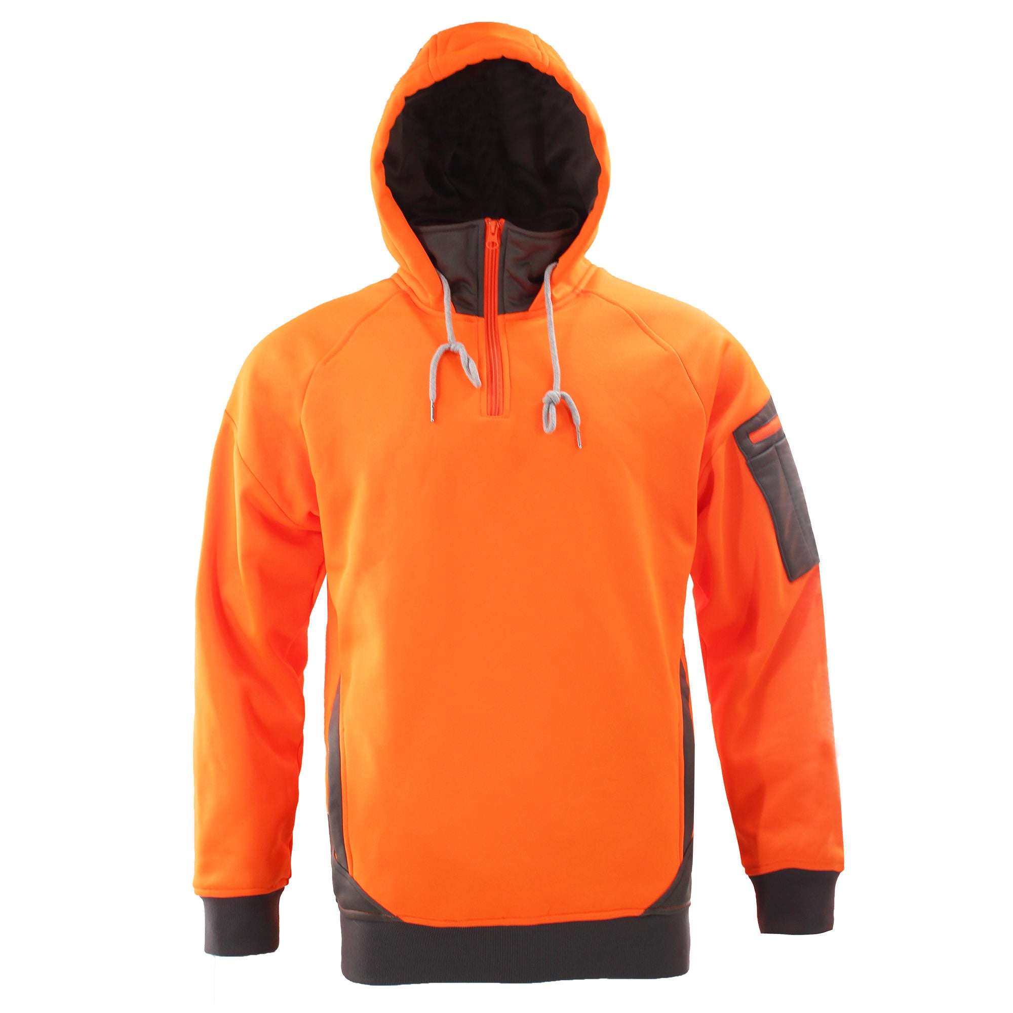 florescent hoodie with built in snood