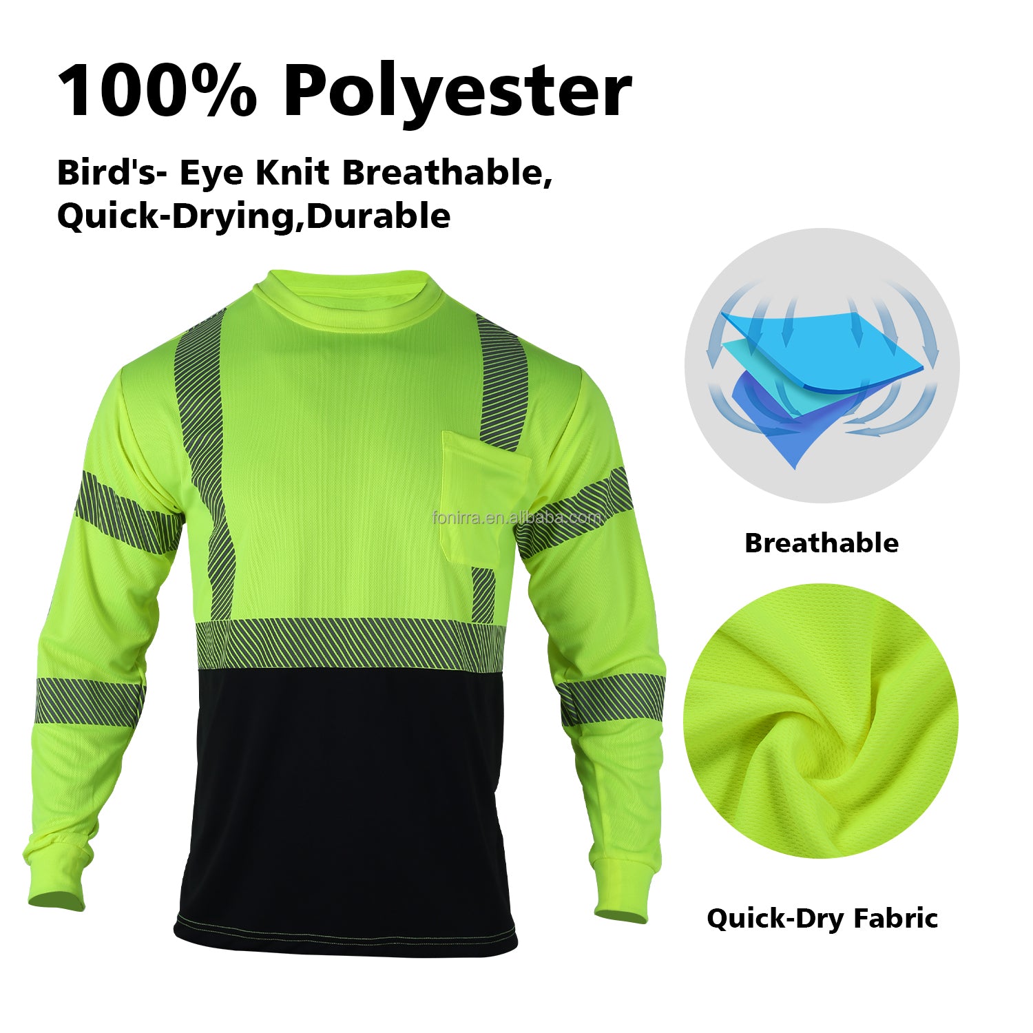 long sleeve HI VIZ T shirt
